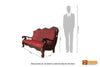Jaipur Solid Rosewood Sofa Set - (3+1+1 ) 5 Seater