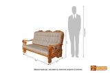 Manhattan Solid Teak Wood 3 Seater Sofa