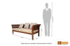 Riyad Solid Rosewood 3 Seater Sofa