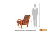 Shanghai Solid Teak Wood Sofa Set - (3+1+1) 5 Seater