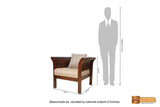 Riyad Solid Rosewood Sofa Set - (3+1+1) 5 Seater