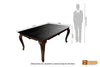 Volga Solid Rosewood Dining Table with Glass Top