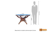Amazon Round Solid Rosewood Dining Set - Glass Top Table with 4 Chairs