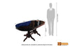 Padma Oval Solid Rosewood Dining Table with Glass Top