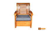 Sharja Solid Teak Wood Sofa Set - (3+1+1) 5 Seater