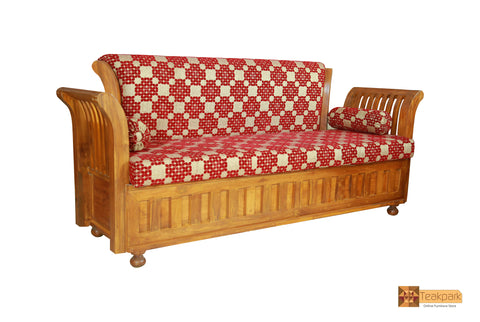 Jodhpur Solid Teak Wood 3 Seater Sofa