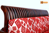 Manchester Solid Rosewood Sofa Set- (3+1+1) 5 Seater