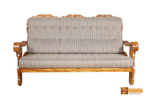 Manhattan Solid Teak Wood 3 Seater Sofa