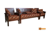 Dallas Solid Rosewood Sofa Set - (3+1+1) 5 Seater