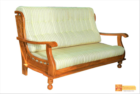 Cairo Solid Teak Wood 3 Seater Sofa