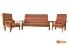 Lima Solid Teak Wood Sofa Set - (3+1+1) 5 Seater