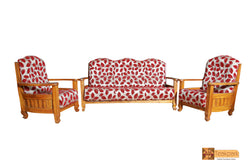 Dhaka Solid Teak Wood Sofa Set - (3+1+1) 5 Seater